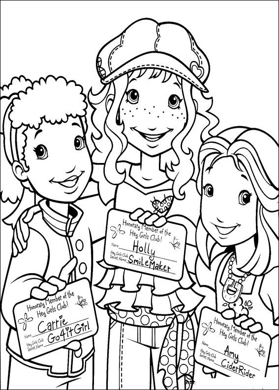Plansa de colorat cu Holly Hobbie 19 11